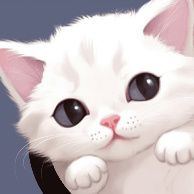 Two cartoon Siamese cats, one asleep and the other awake, with deeper color tones and close-up portrait style. cute cartoon matching cat pfp pfp for discord.