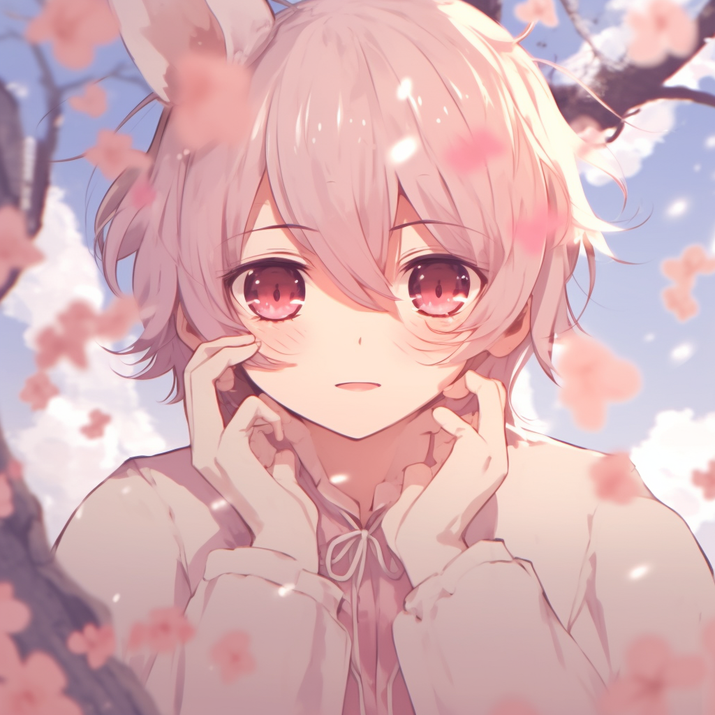 Close-up on anime boy's sparkling eyes, showcasing refined detailing and glossy art technique. uniquely kawaii anime pfp images