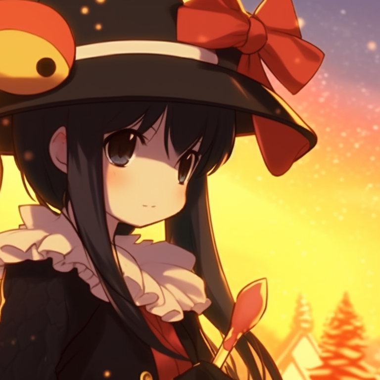 Pair of characters wrapped in cozy Christmas sweaters, enveloped in a soft glow of a warm orange fireplace. festive matching christmas pfp orange images pfp for discord.