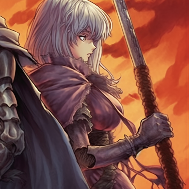 Two characters in Halloween-themed attire, luminous colors and a ghostly touch to the scene. berserk halloween theme pfps collection pfp for discord.