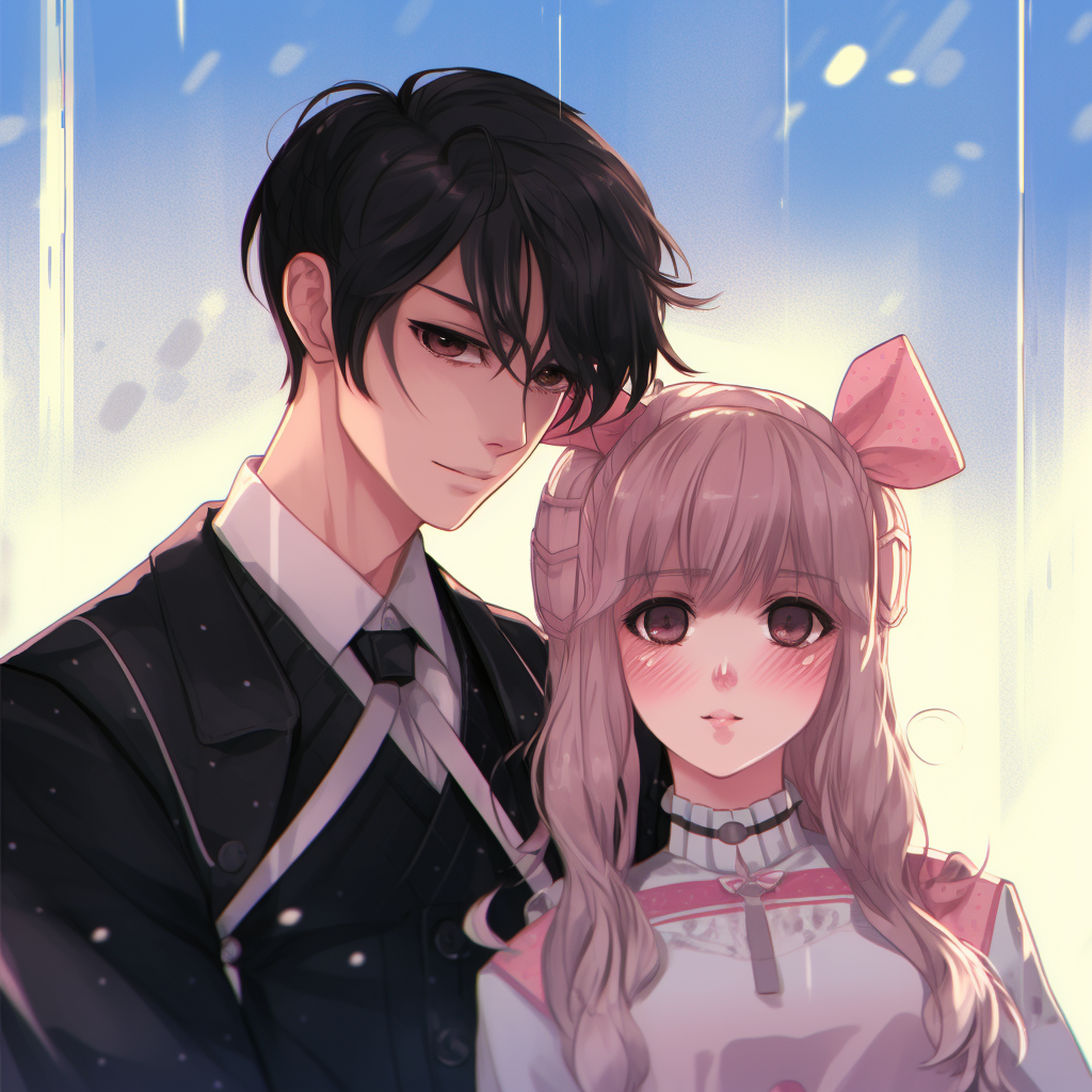 Facial close-up of both Sailor Moon and Tuxedo Mask, fine details and radiant colors. impressive anime couple pfp