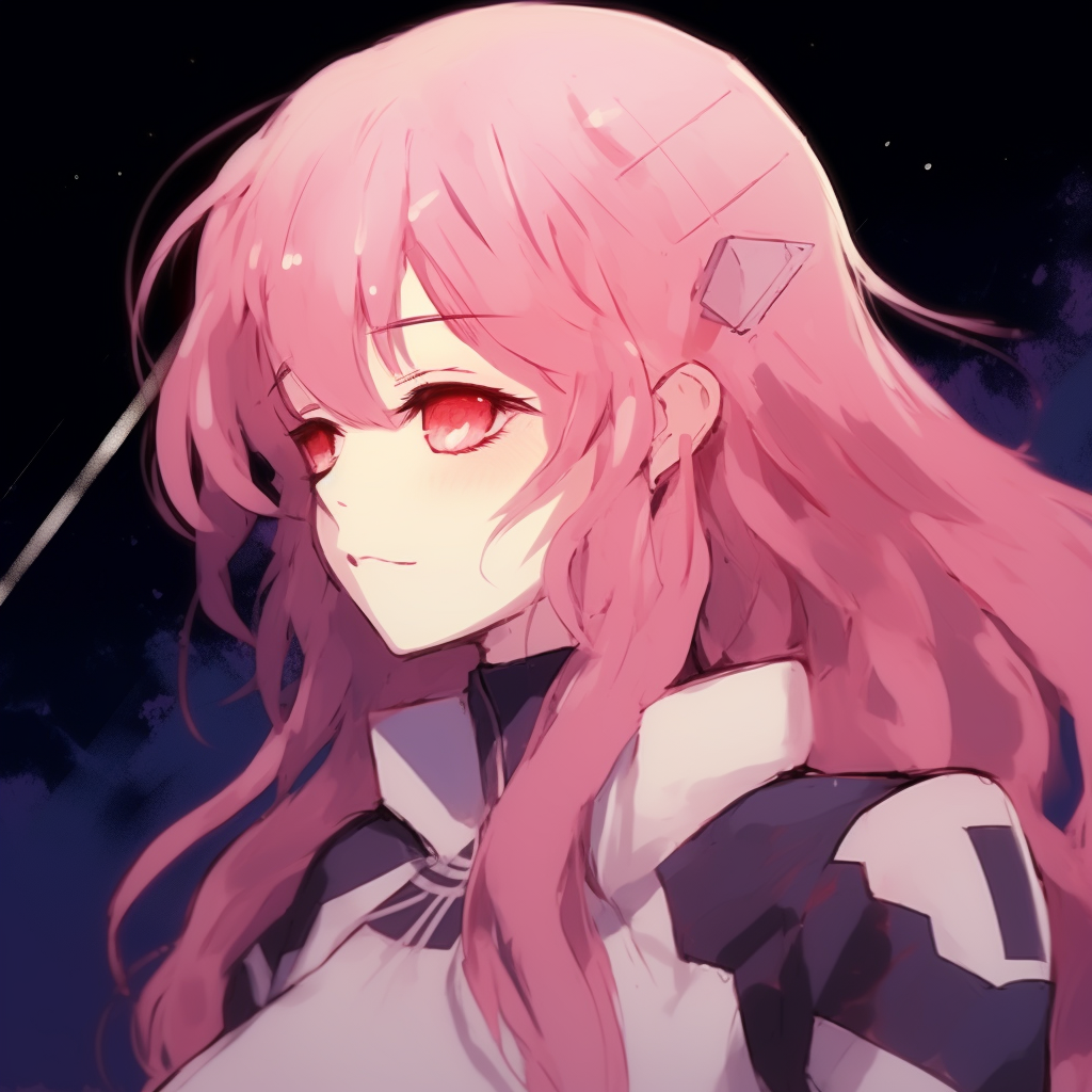 Close-up of Zero Two with soft pastel hues and detailed eyes. egirl pfp from latest anime pfp for discord.