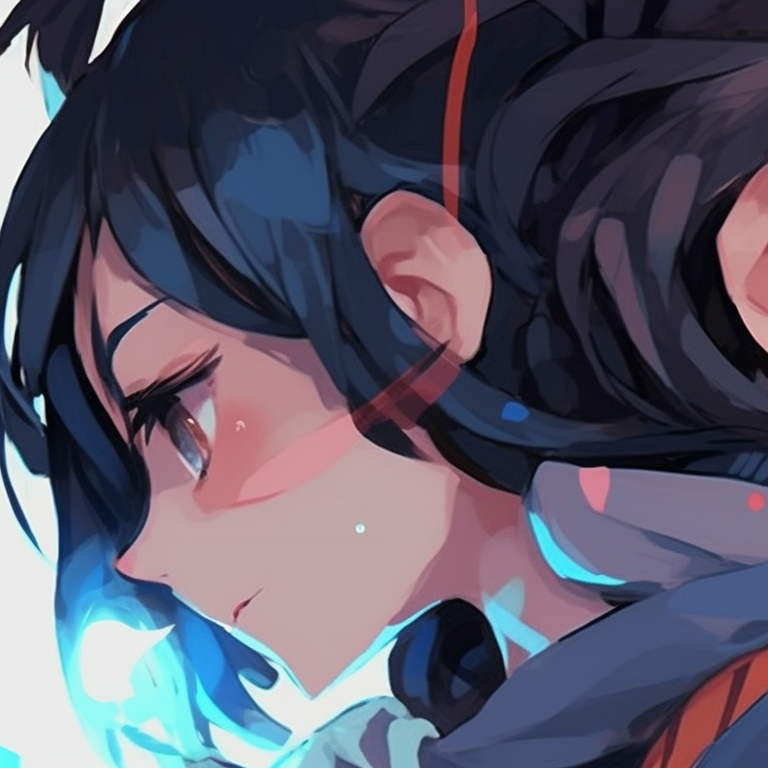 Two characters in humorous postures, flamboyant coloring and comical elements emphasizing their fun companionship. anime style pfps for best friend duo pfp for discord.