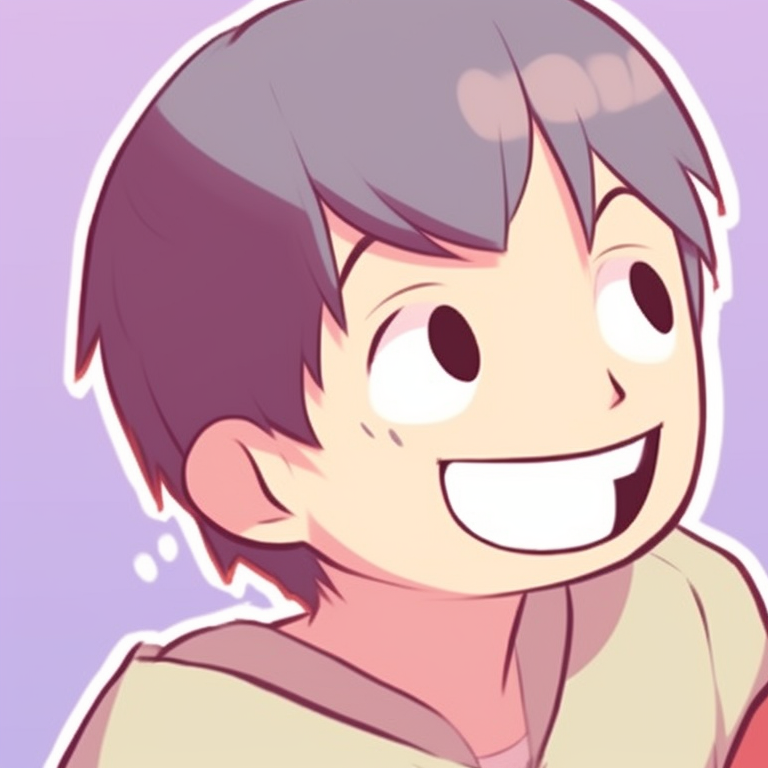 Two identical anime characters, drawn in chibi art style, both laughing with teary-eyed amusement. funny memes pfp for matching pfp for discord.