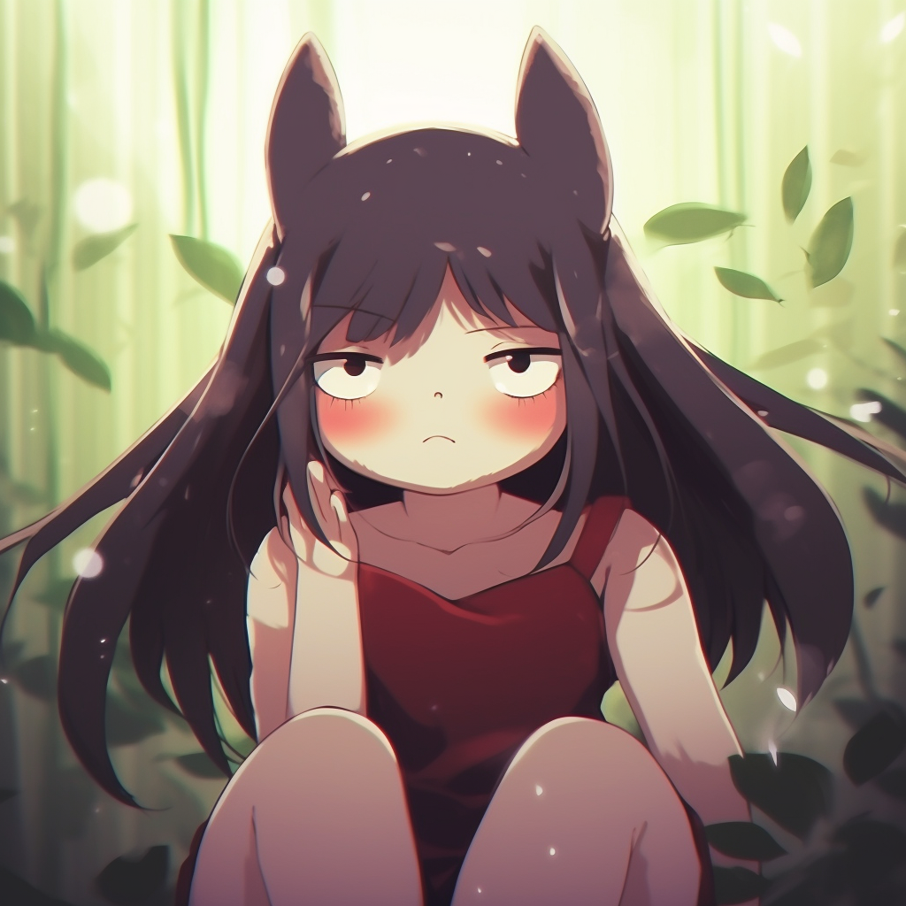 Close-up of Totoro, gentle lines and soft hue color palette. unique crazy anime pfp ideas pfp for discord.