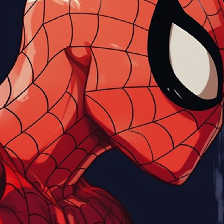 Two Spiderman characters posing in an urban setting, street art style and bright colors. cartoon matching spiderman pfp pfp for discord.