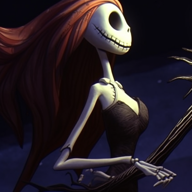 Two characters in Halloween-theme outfits, intense expressions indicating a shared secret, surrounded by pumpkins. nightmare before christmas halloween theme matching pfp guide pfp for discord.