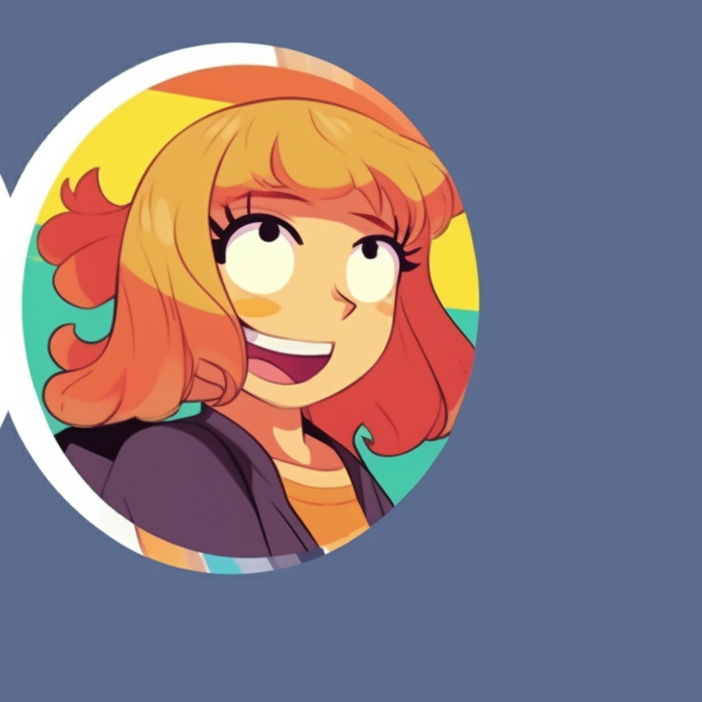 Two characters laughing together, bright colors and simplistic style. funny login images for friends pfp for discord.