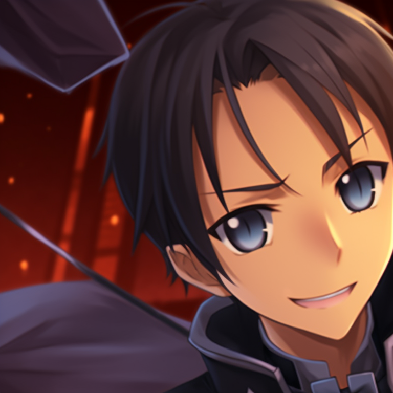 Kirito and Asuna as monsters, imaginative interpretation and stark contrast. halloween version pfp matching of kirito and asuna pfp for discord.