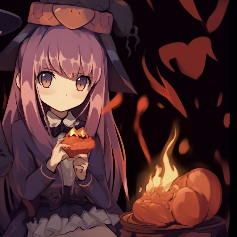 Two characters in haunting masks, poised for battle, surrounded by an eerie forest spy x family halloween themed pfp collection pfp for discord.