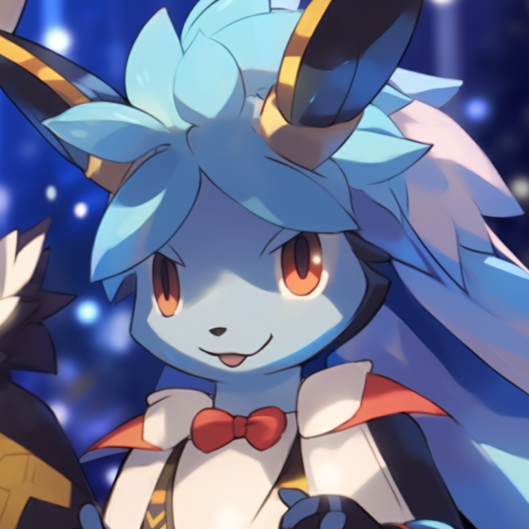 Lucario characters in Santa hats, vivid Christmas decorations and warm, cheerful colors. lucario christmas avatar pairs pfp for discord.