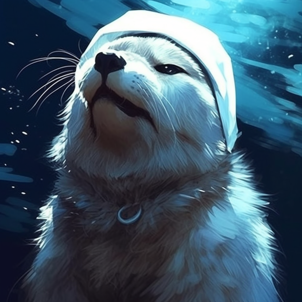 Swan gliding on a lake depicted in anime, use of pastel colors and fluid lines for a serene feel. animal pfp for nature lovers