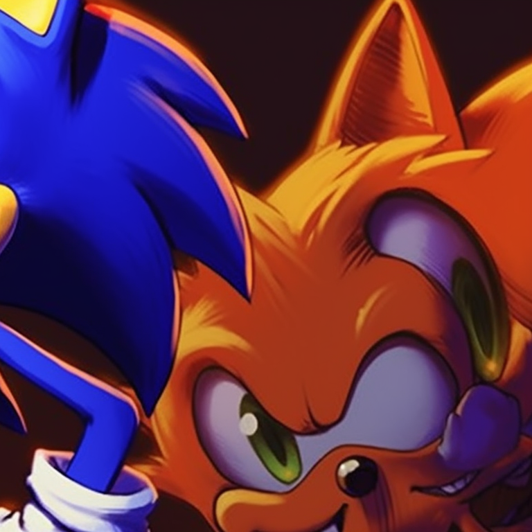 Sonic and Tails, dressed up for Halloween, vibrant colors with a cartoon style. sonic and tails halloween theme pfp ideas pfp for discord.