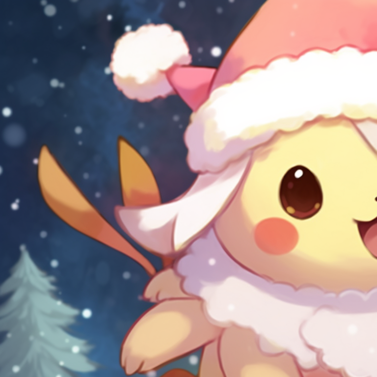 Plusle and Minun wrapped in Christmas lights, inside a border of candy canes. top matching christmas pokemon pfp for kids pfp for discord.