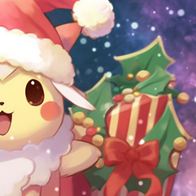 Plusle and Minun wrapped in Christmas lights, inside a border of candy canes. top matching christmas pokemon pfp for kids pfp for discord.