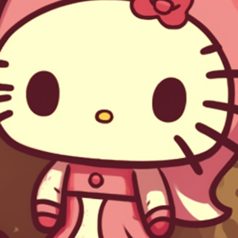 Hello Kitty and superhero, powerful and softer lines for contrast. hello kitty and superheroes matching pfp pfp for discord.