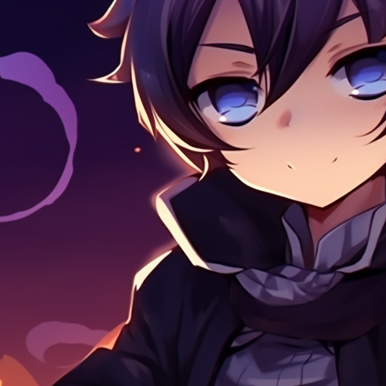 Two characters as anime-styled zombies, grungy texture and saturated colors. halloween themed pfp for pairs pfp for discord.