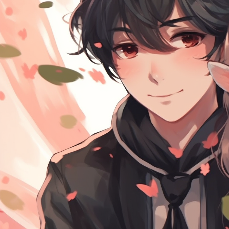 Two characters in whimsical attire, vibrant colors and exaggerated accessories. aesthetic inspired matching pfp pfp for discord.