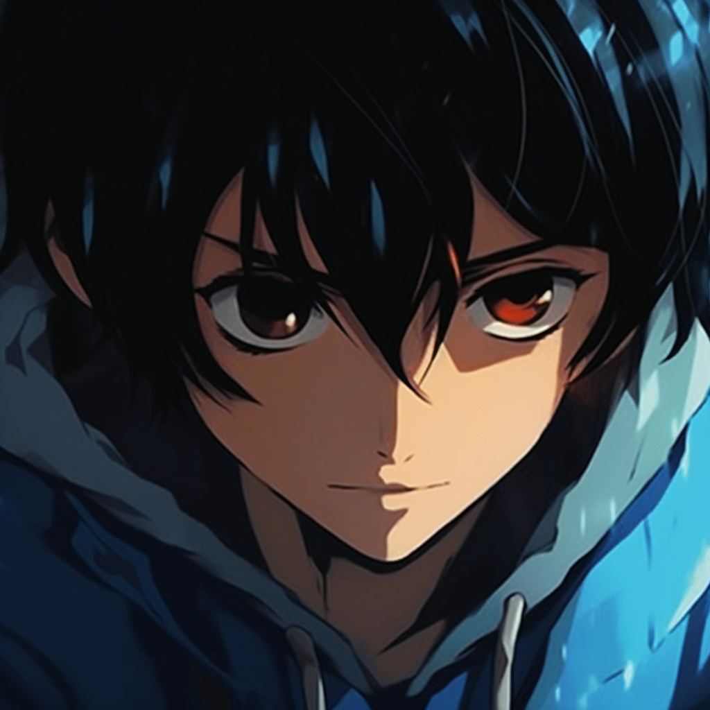 An introspective character lost in thought, with delicate linework and pastel color hues. anime boy pfp gif collection