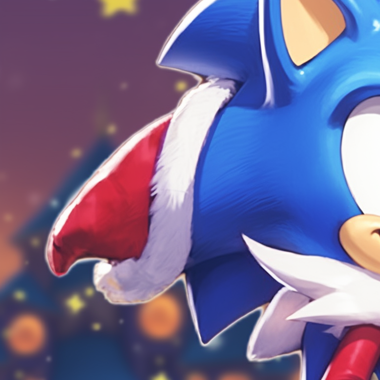 Two characters in matching superhero Christmas outfits, bright colors and confident looks. loved matching christmas sonic pfp pfp for discord.