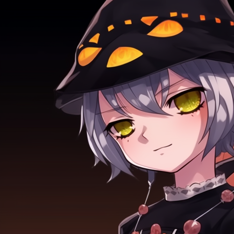 Mitsuri and Obanai under a full moon, soft colors and Halloween atmosphere. selection of mitsuri and obanai halloween match pfps pfp for discord.