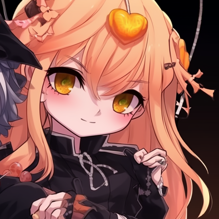 Mitsuri and Obanai under a full moon, soft colors and Halloween atmosphere. selection of mitsuri and obanai halloween match pfps pfp for discord.