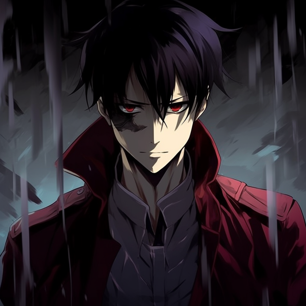 Levi in a commanding stance, dynamic background and detailed uniform. male badass anime pfp