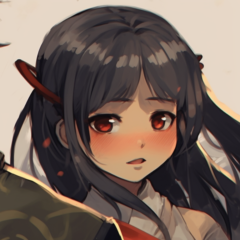 Two characters facing opposite directions, showing contrasting emotions amid intense colors. character based matching pfp pfp for discord.