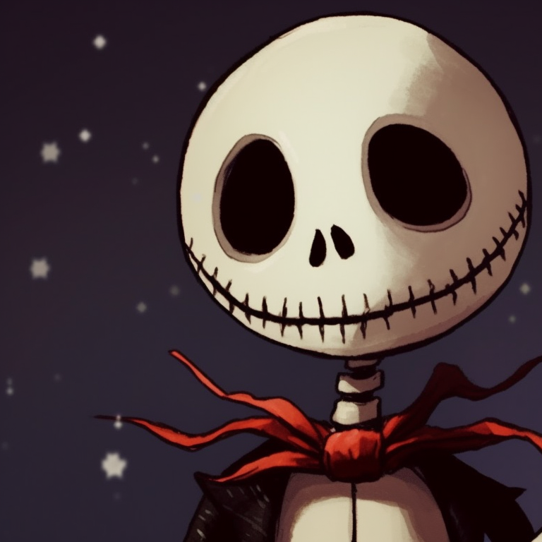 Two gleeful skeleton characters, holding candy canes, snowy night backdrop with Christmas lights. ideal matching christmas skeleton pfp pfp for discord.