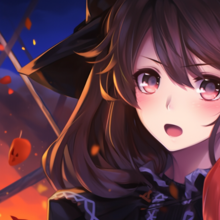 Two characters, dark mysterious atmosphere, gothic art style and darker tones. pinterest ideas for matching couples pfp halloween theme pfp for discord.