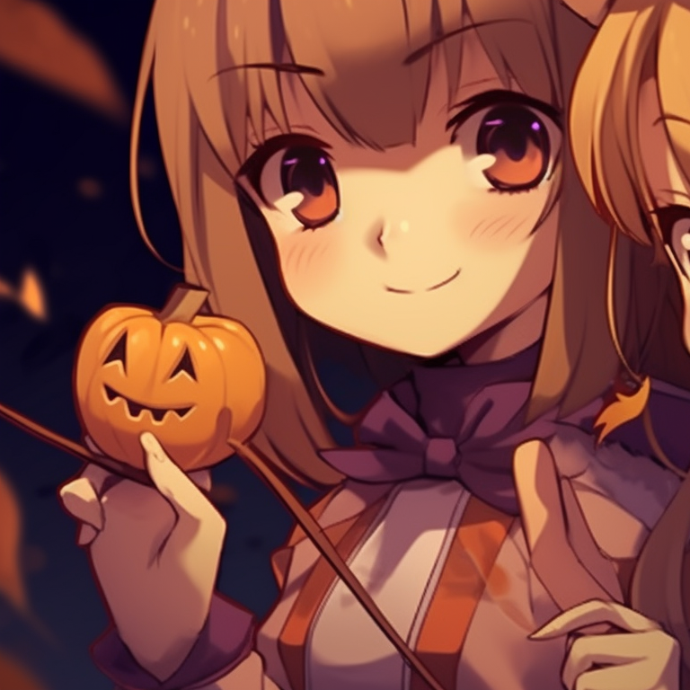 Two characters, murky colors and a foreboding atmosphere, dressed as classic horror movie monsters. anime hot matching pfp halloween theme pfp for discord.