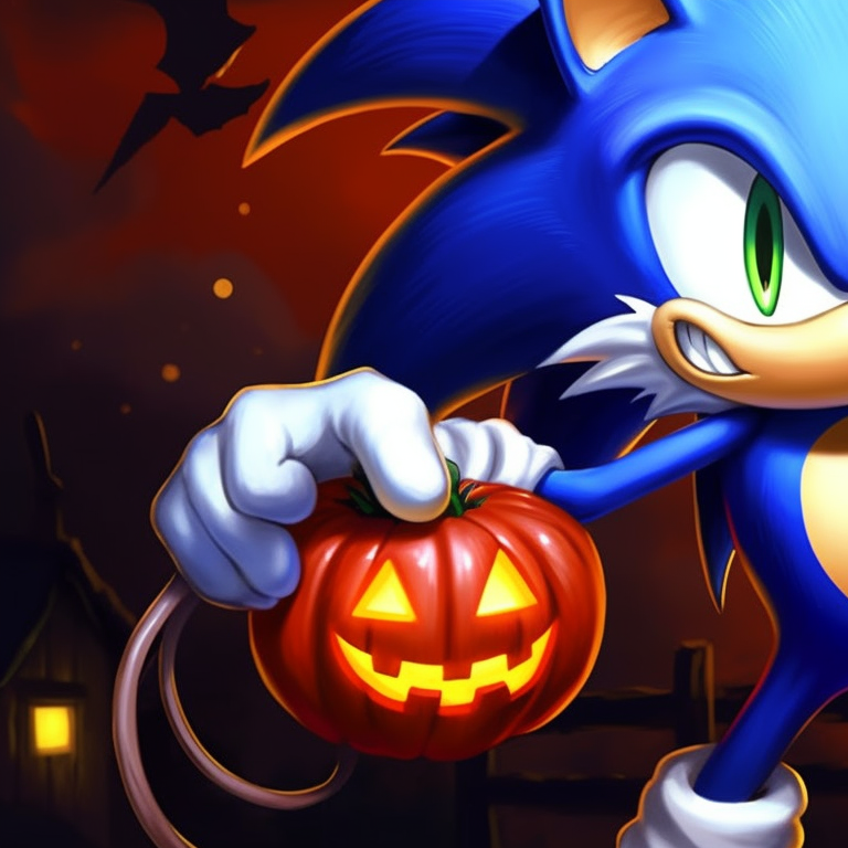 Sonic and Tails exploring a haunted house, heavy shadows with flashes of eerie green and purple. matching sonic and tails halloween pfp pfp for discord.