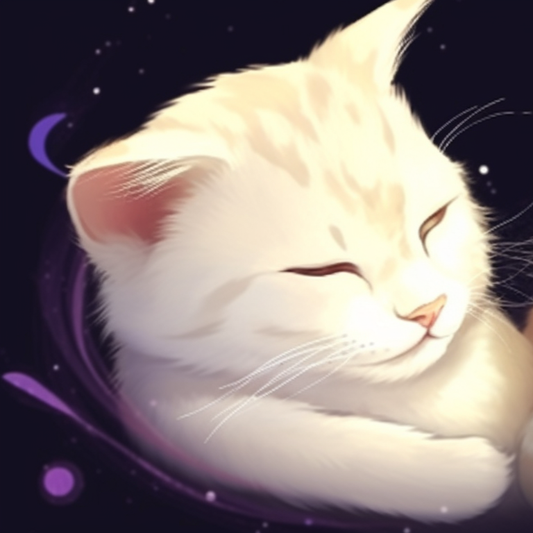 Two cat characters with matching crescent moon symbols, celestial backdrop, and soft glow. best matching pfp cat options pfp for discord.
