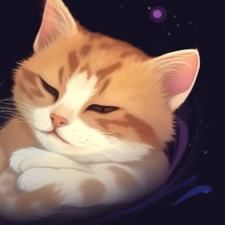 Two cat characters with matching crescent moon symbols, celestial backdrop, and soft glow. best matching pfp cat options pfp for discord.