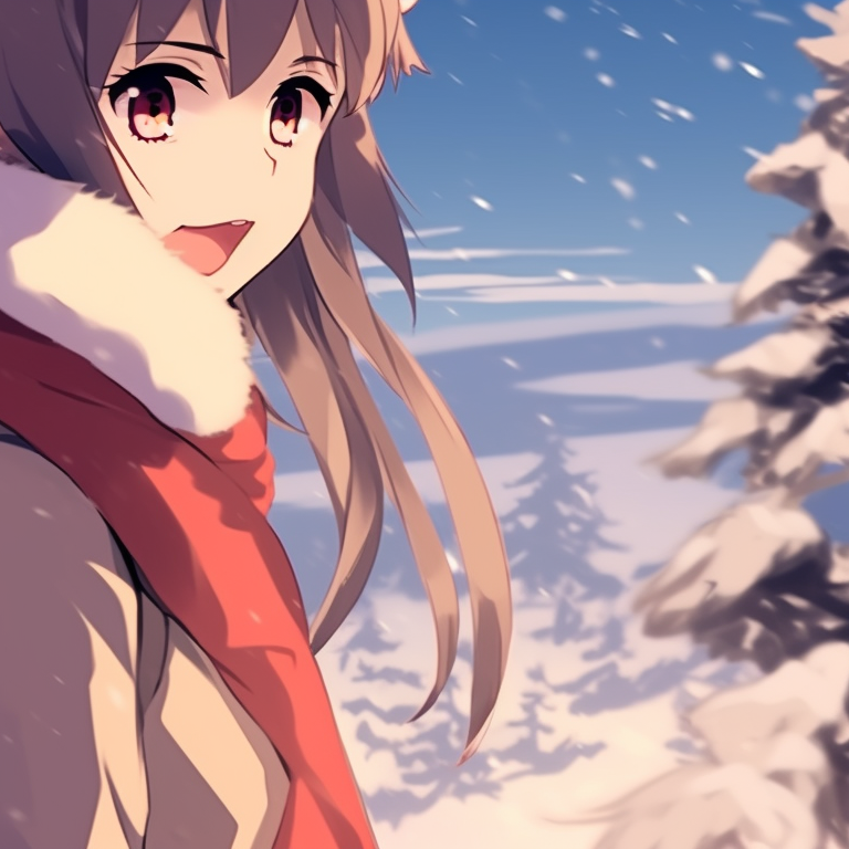 Two characters exchanging Christmas gifts, detailed with festive wrapping paper and ribbons, red, green and gold tones. vintage matching discord pfp christmas pfp for discord.