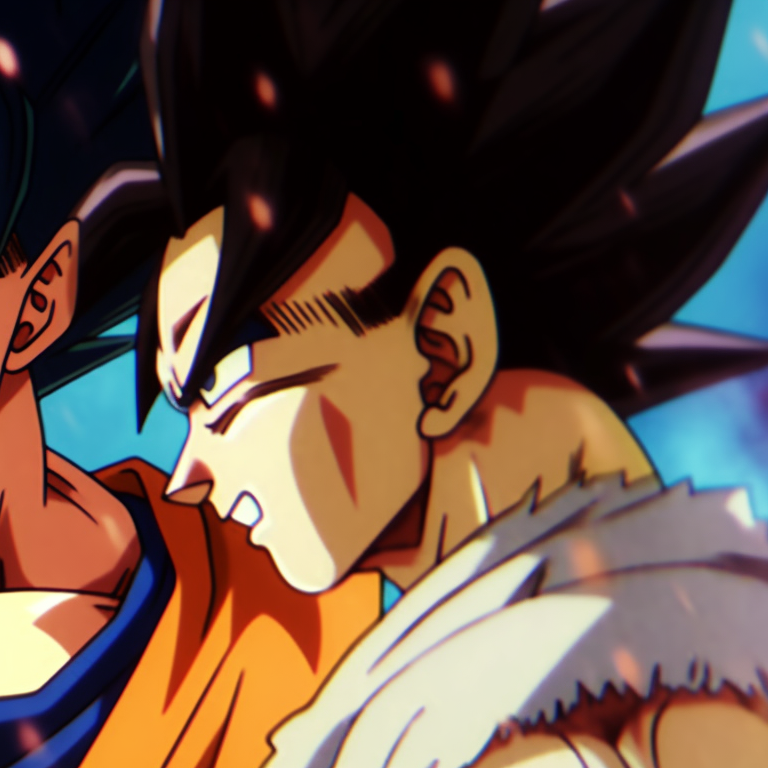 Silhouettes of Goku and Vegeta in standing positions, showcasing contrasting background colors representing their respective energies. dragon ball goku and vegeta matching pfp pfp for discord.