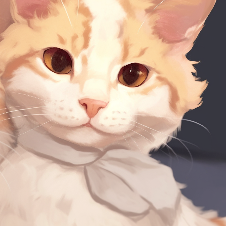 Two cats under a sakura tree, soft colors and peaceful ambiance, looking at each other. creative vision: unique matching cat pfp pfp for discord.