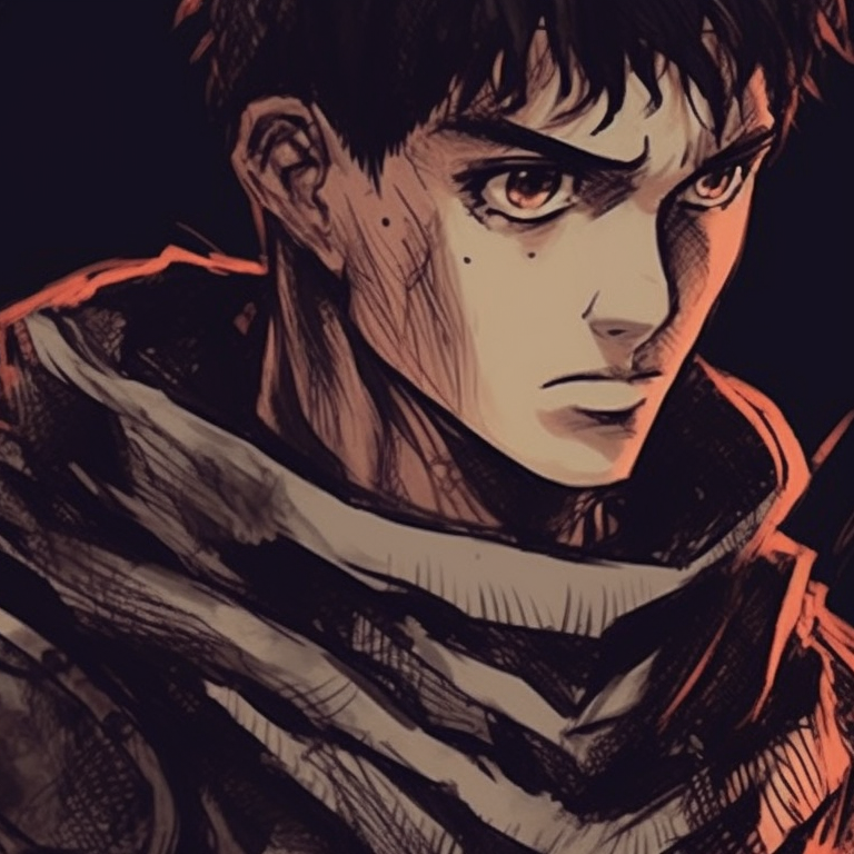 Two characters in Berserk inspired armor, dark tones and intense expressions. berserk inspired halloween aesthetics pfps pfp for discord.