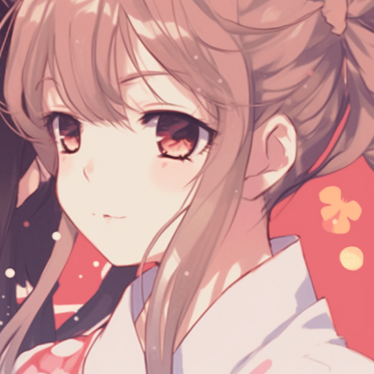 Two characters gazing at each other, calm expressions and harmonizing blues. matching pfp gif anime style pfp for discord.