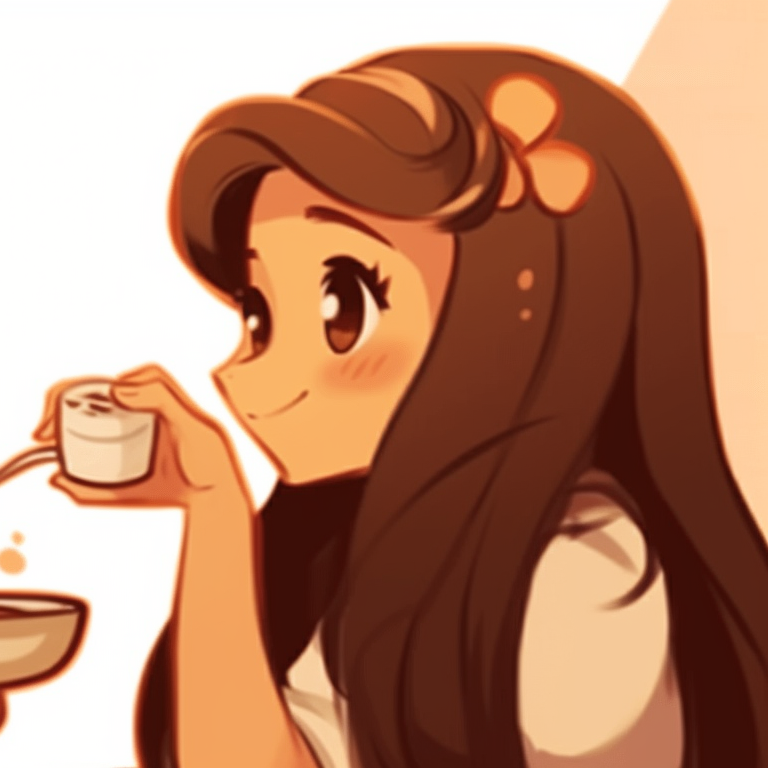 Two characters sharing a tender moment, muted colors and gentle gazes. must-have milk and mocha pfps pfp for discord.