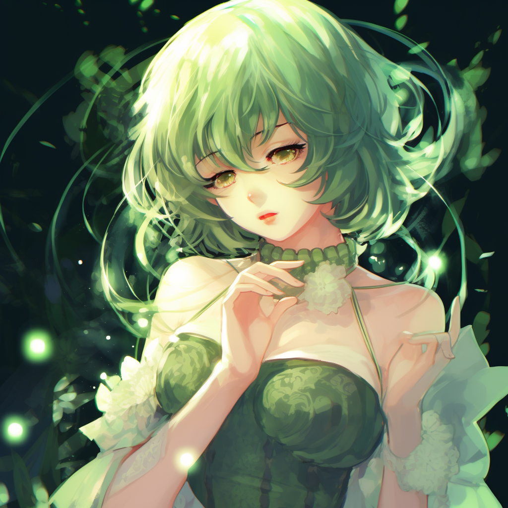 Bold anime art of a dragoon with verdant dragon scale armor and dynamic pose animated green anime pfp artwork