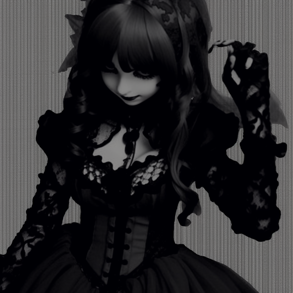 Shadowy profile of a Gothic anime character, high contrast and use of dark tones. gothic dark aesthetic pfp pfp for discord.