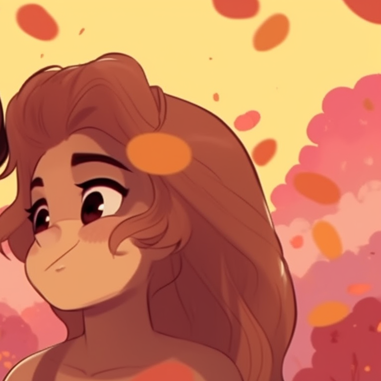 Two characters, pastel galaxies as a background, floating in a celestial getup. matching pfp for romantic cartoon couples pfp for discord.