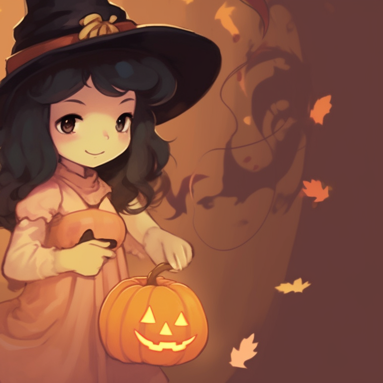 Two characters, one with a cheerful scary face mask, other character blushing. halloween inspired cute pfp matching theme pfp for discord.