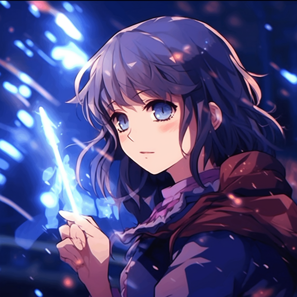 An Anime girl donning a traditional outfit at a cherry blossom festival, vibrant colors with attention to cultural details. anime girl pfp gif collection