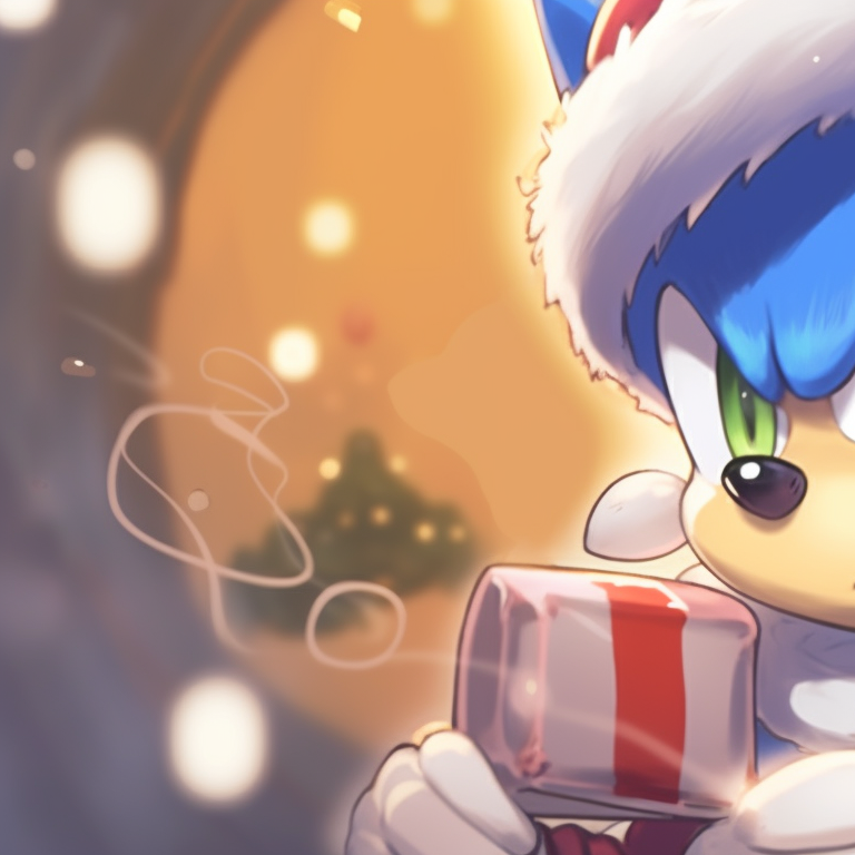 Sonic and Knuckles in vibrant winter coats, dynamic poses. matching sonic christmas pfp for boys pfp for discord.