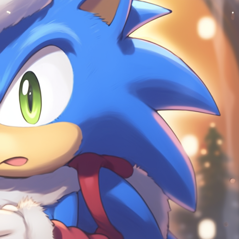 Sonic and Knuckles in vibrant winter coats, dynamic poses. matching sonic christmas pfp for boys pfp for discord.