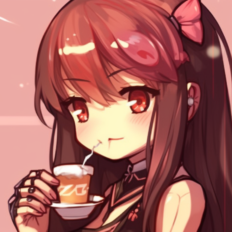 Two characters in a loving hug, soft pastel shades and gentle expressions. must-have milk and mocha pfps pfp for discord.