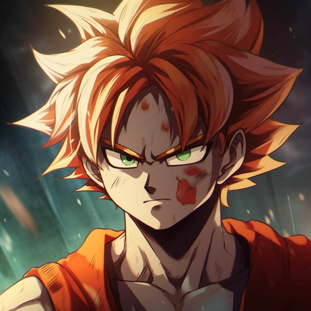 Vegeta from Dragon Ball Z in Majin form, contrasting colors and strong expressiveness. popular anime characters pfp