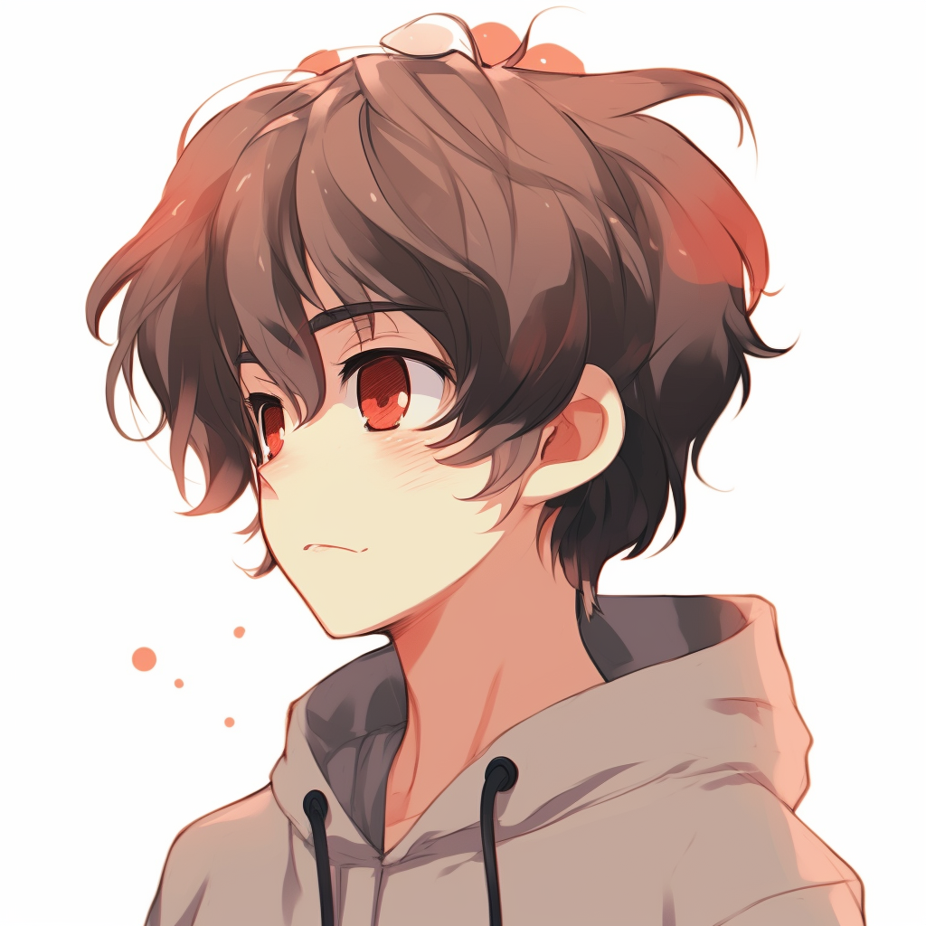 Manga style profile of an anime boy, thick outlines and flat colors. cute anime pfp ideas anime pfp